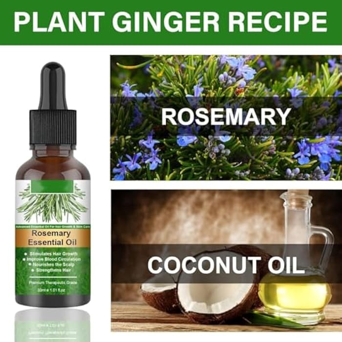Rosemary Flourish Oil for Hair Growth and Scalp Nourishment - Flaxseed and Rosemary (30ml) - Image 3